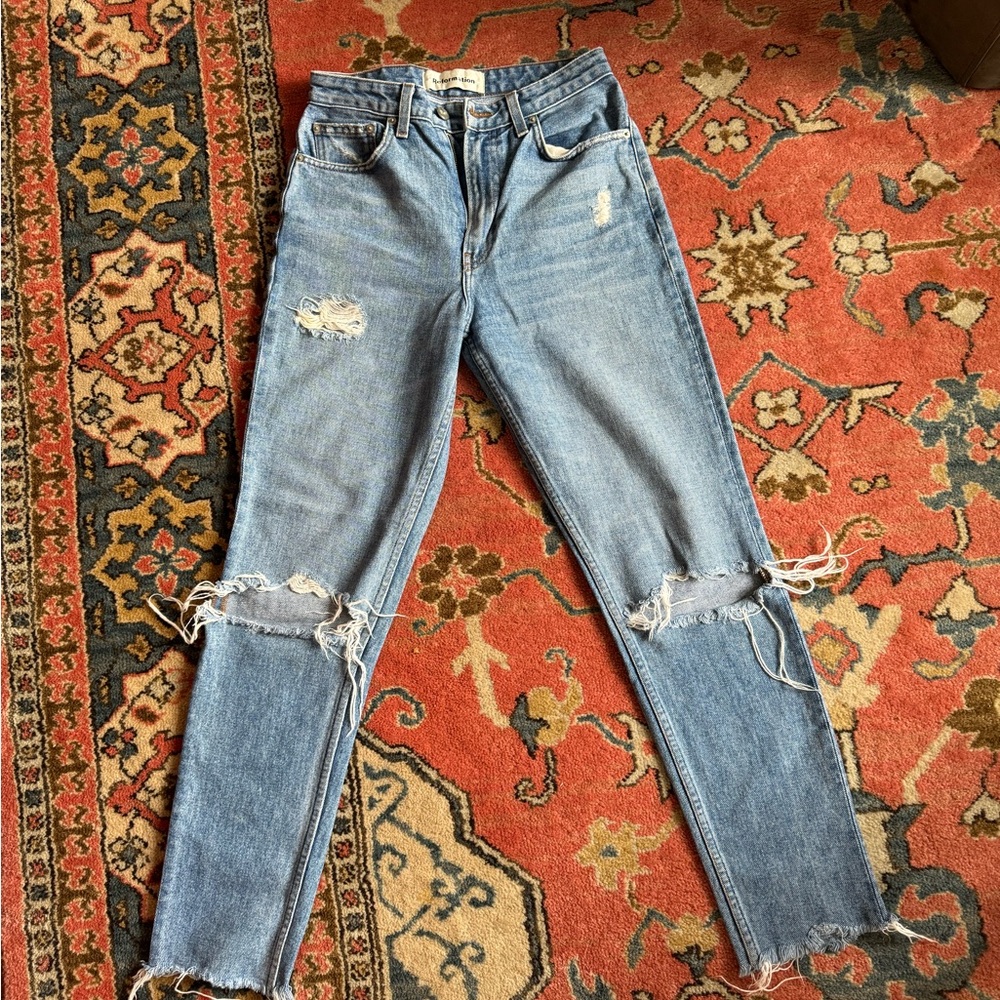 Reformation High Rise Cigarette Jeans